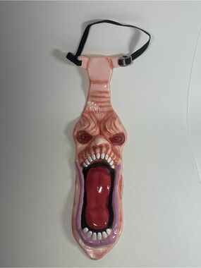 Halloween Prop 3D Dimensional Neck Tie Horror Face Latex Rubber 16.5"